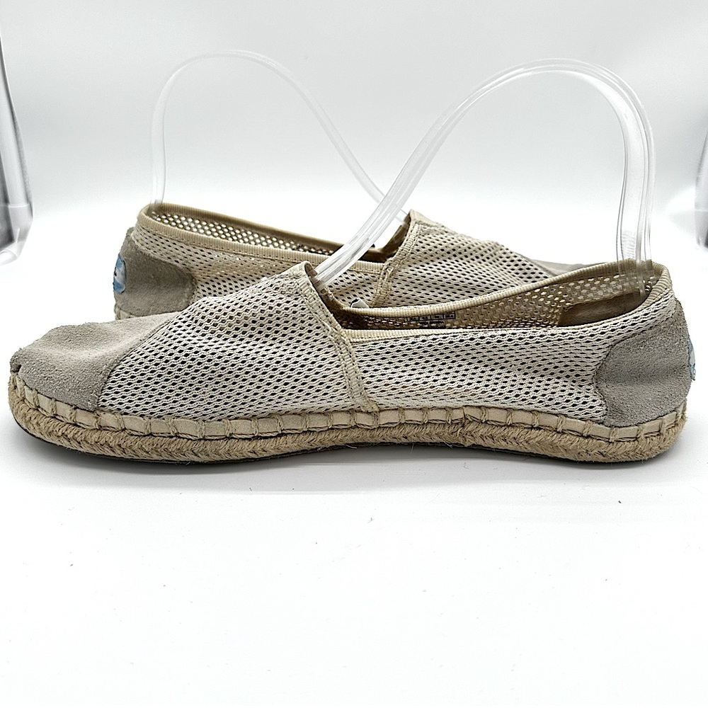 TOMS Classic Mesh Slip On Espadrille Flats Beige Womens 8.5‎ Casual - Picture 10 of 13